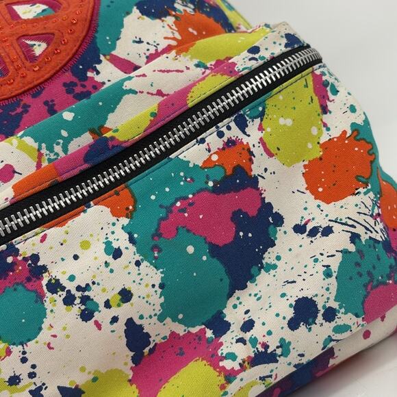 Peace Of Cake Splatter Print Peace Symbol Backpack Multicolor - Picture 5 of 14